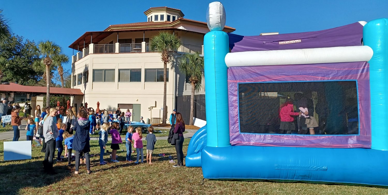 The bounce house was a big success at Winter Fest.
